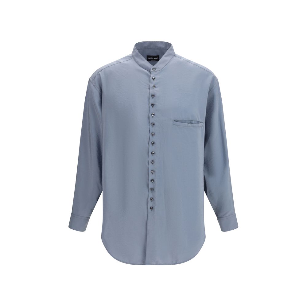Gray Silk Shirt