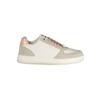 White Polyurethane Women Sneaker