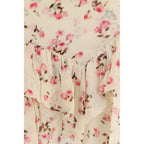 Beige Viscose Mini Skirt