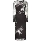 Black Polyester Women Dress