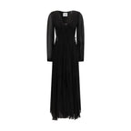 Black Viscose Casual Dress