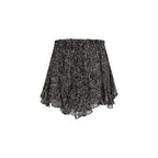 Black Viscose Bermuda Shorts