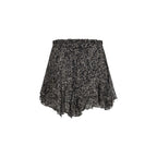 Black Viscose Bermuda Shorts