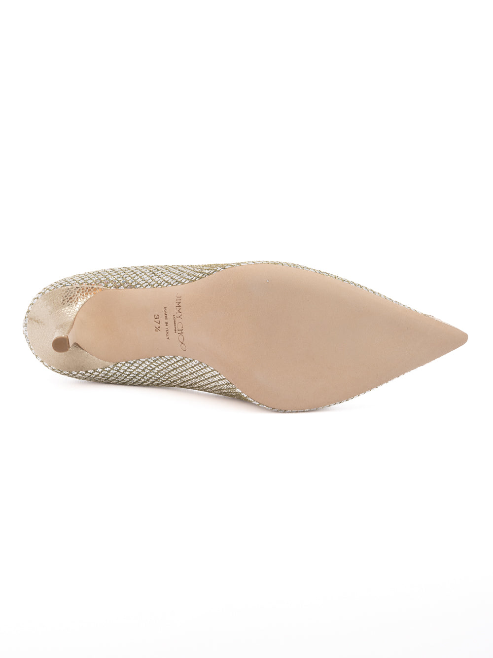 Gold Glitter Fabric Agnes Pumps