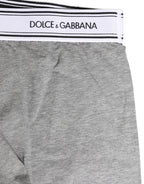 Gray Logo Waistband Cotton Men Boxer Underwear