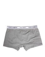 Gray Logo Waistband Cotton Men Boxer Underwear