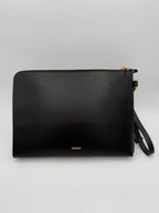 VERSACE LA MEDUSA Signature Leather Clutch