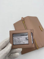 PRADA Powder Saffiano with Card Holder Wallet
