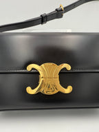 CELINE CLAUDE TRIOMPHE Black Handbag