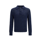 Blue Cotton Polo Shirt