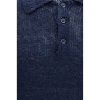 Blue Cotton Polo Shirt