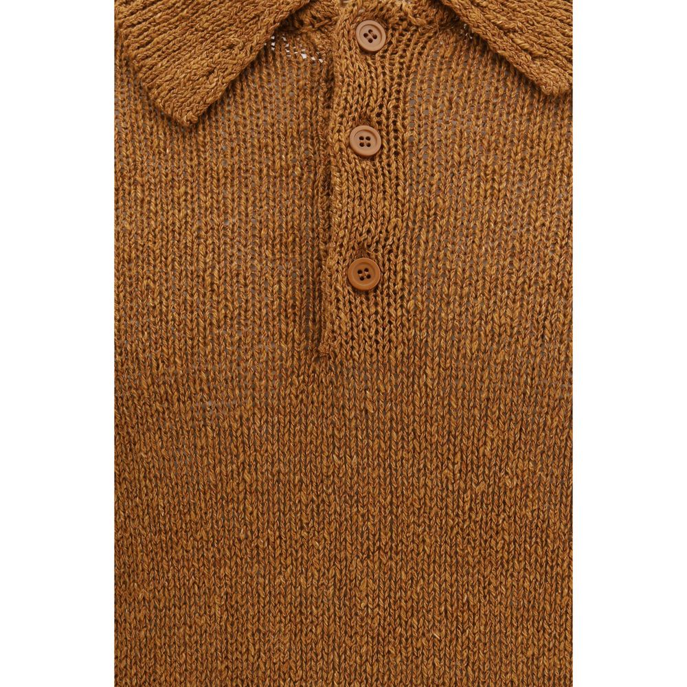 Brown Cotton Polo Shirt