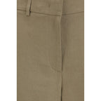 Beige Linen Casual Pants