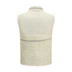 Beige Polyamide Sleeveless Jacket
