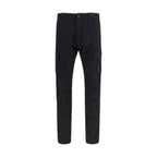 Black Cotton Cargo Pants