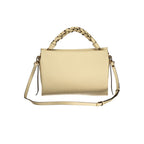 Beige Leather Women Handbag