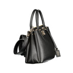 Black Polyurethane Women Handbag