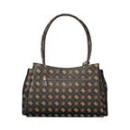 Marrone Polyurethane Women Handbag
