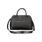Black Polyurethane Women Handbag