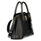Black Polyurethane Women Handbag