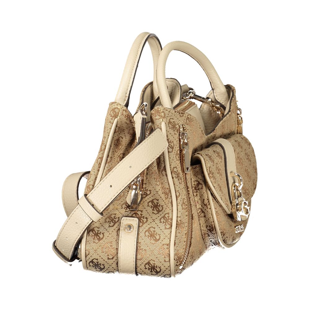 Beige Poliuretano Women Handbag