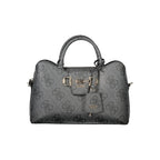 "Black Polyurethane Women Handbag"