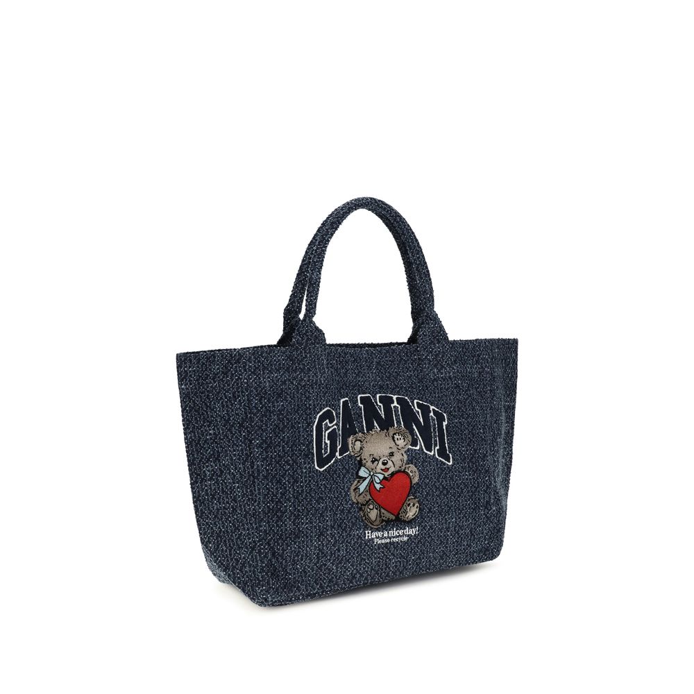 Blue Cotton Shoulder Bag