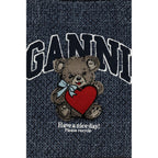 Blue Cotton Shoulder Bag