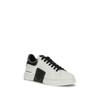 White Calf Leather Bos Taurus Low Top Sneakers