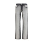 Gray Cotton Bootcut Jeans