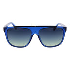 Blue Stainless Steel Sunglasses