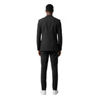 Black Polyester Three-Piece Suit