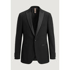 Black Polyester Three-Piece Suit