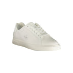 White Polyurethane Women Sneaker