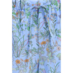 Blue Silk Bermuda Shorts