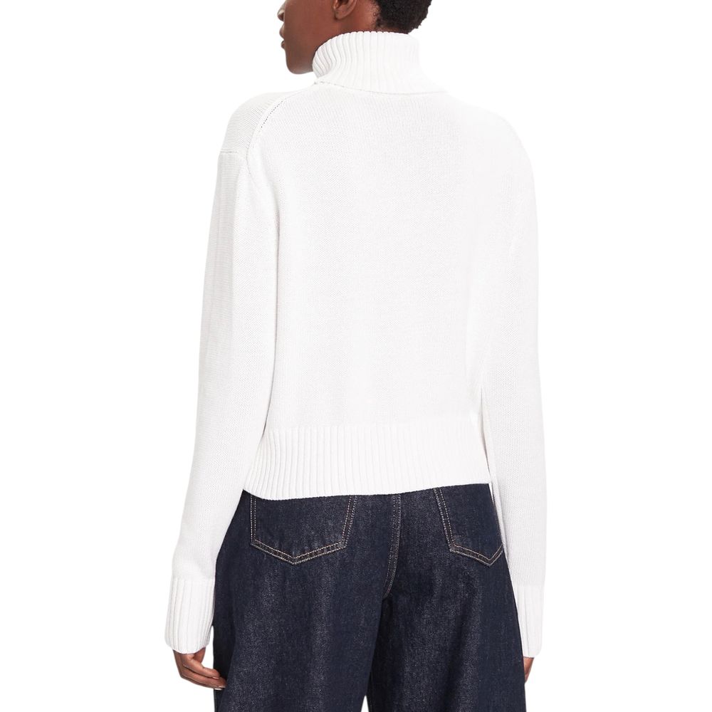 White Cotton Turtleneck