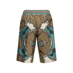 Multicolor Silk Bermuda Shorts