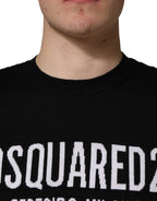 Black Logo Knitted Crew Neck Men Pullover Sweater