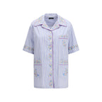 Blue Cotton Shortsleeve Shirt