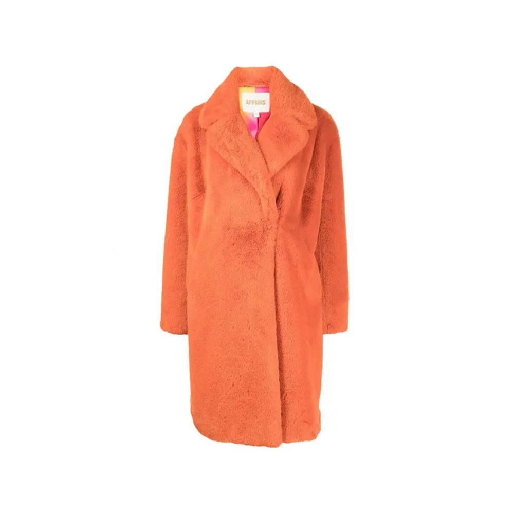 Orange Faux Fur Coat