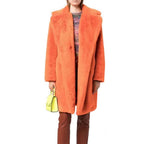Orange Faux Fur Coat