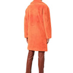 Orange Faux Fur Coat