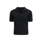 Black Cotton Polo Shirt