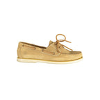 Beige Leather Men Classic Shoe