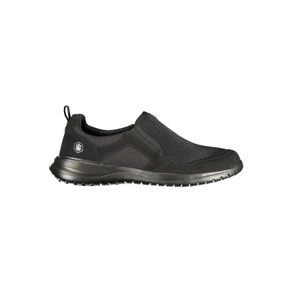 Black Polyester Men Sneaker