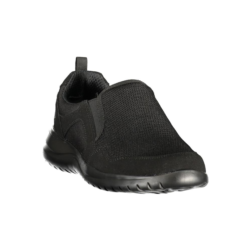 Black Polyester Men Sneaker