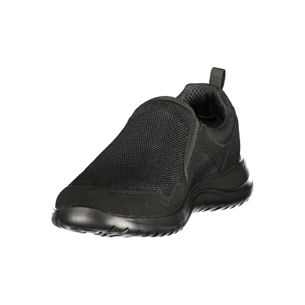 Black Polyester Men Sneaker