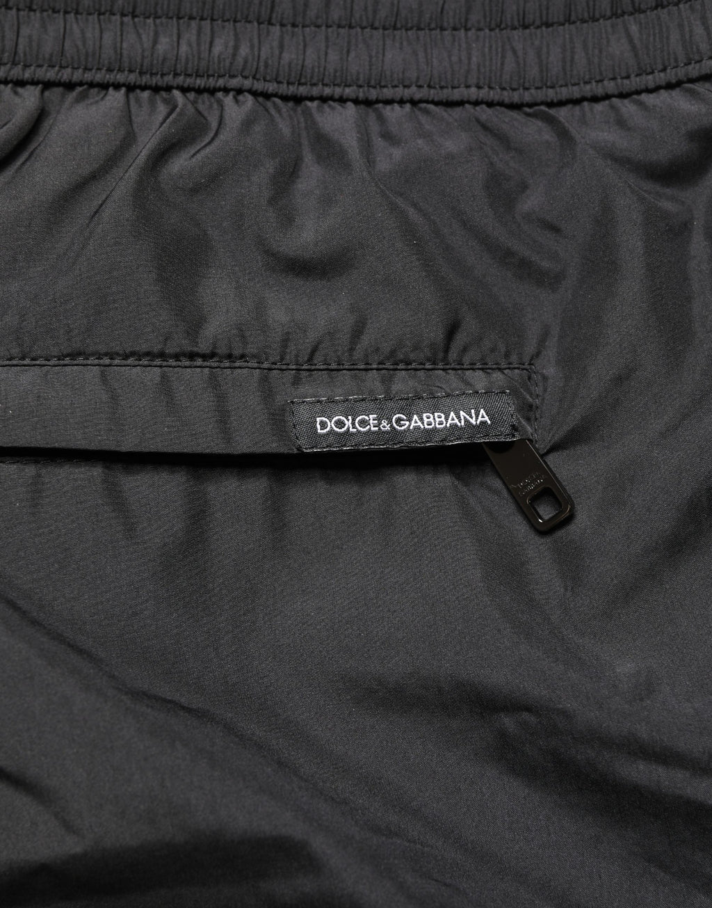 Black Polyester Drawstring Men Shorts Swimwear