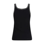 Black Cotton Sleeveles T-Shirt
