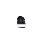 Black And White Recycled Polyester Athletic Sneakers